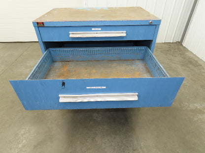 Lyon Tool Cabinet Chest 4 Drawer 28x45x44" Gray Lista Stanley Vidmar Rough