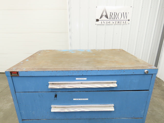 Lyon Tool Cabinet Chest 4 Drawer 28x45x44" Gray Lista Stanley Vidmar Rough
