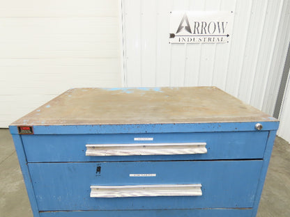 Lyon Tool Cabinet Chest 4 Drawer 28x45x44" Gray Lista Stanley Vidmar Rough