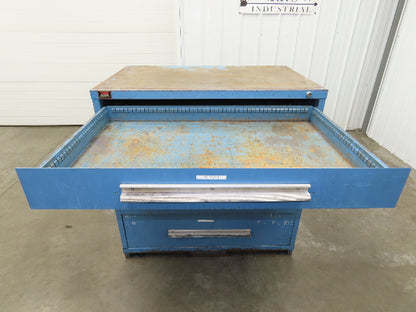 Lyon Tool Cabinet Chest 4 Drawer 28x45x44" Gray Lista Stanley Vidmar Rough