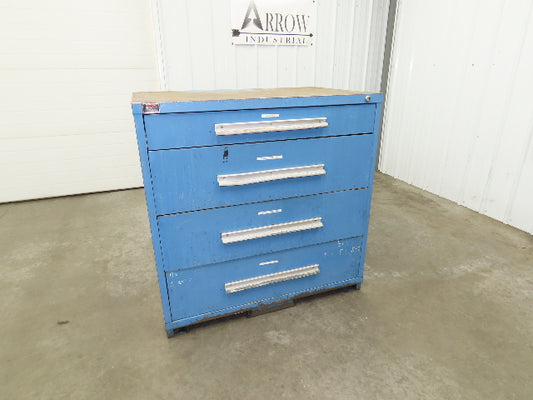 Lyon Tool Cabinet Chest 4 Drawer 28x45x44" Gray Lista Stanley Vidmar Rough