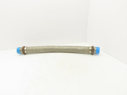 2" Braided Stainless Flex Hose 2" NPT Male Ends X 30" Length 3" Welded Nut
