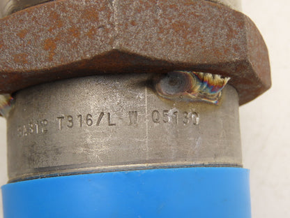2" Braided Stainless Flex Hose 2" NPT Male Ends X 30" Length 3" Welded Nut