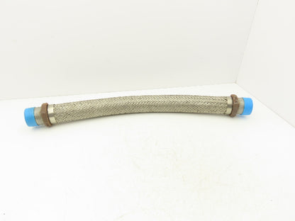 2" Braided Stainless Flex Hose 2" NPT Male Ends X 30" Length 3" Welded Nut