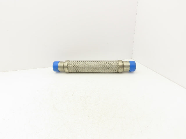 2" x 18" Braided Stainless Steel Compressed Air Flex Hose 2" NPT Male Ends