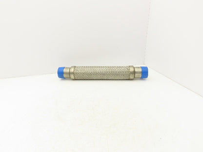 2" x 18" Braided Stainless Steel Compressed Air Flex Hose 2" NPT Male Ends