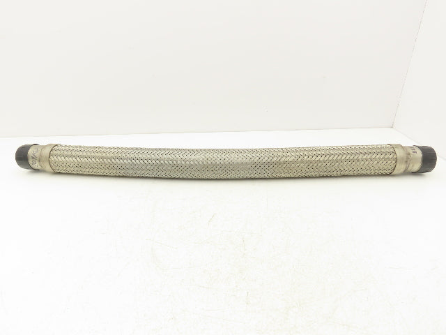 1-1/2" x 30" Braided Stainless Steel Compressed Air Flex Hose 1-1/2"MNPT Ends
