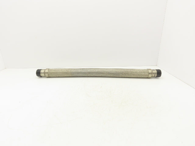 1-1/2" x 30" Braided Stainless Steel Compressed Air Flex Hose 1-1/2"MNPT Ends