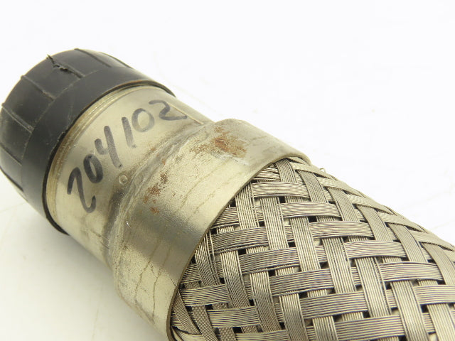 1-1/2" x 30" Braided Stainless Steel Compressed Air Flex Hose 1-1/2"MNPT Ends