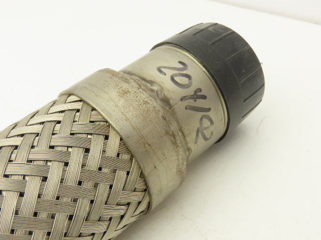 1-1/2" x 30" Braided Stainless Steel Compressed Air Flex Hose 1-1/2"MNPT Ends