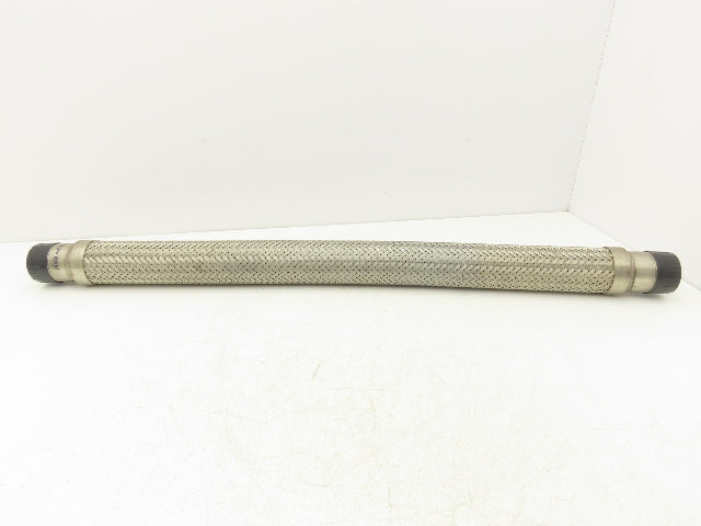 1-1/2" x 30" Braided Stainless Steel Compressed Air Flex Hose 1-1/2"MNPT Ends