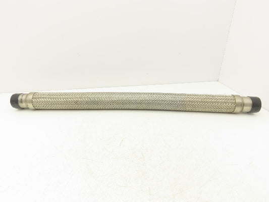 1-1/2" x 30" Braided Stainless Steel Compressed Air Flex Hose 1-1/2"MNPT Ends