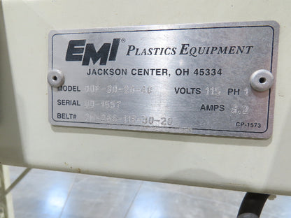 EMI Plastics 35"x 20' Belt Conveyor Dryer 29" Tunnel 115V Variable Speed 62FPM