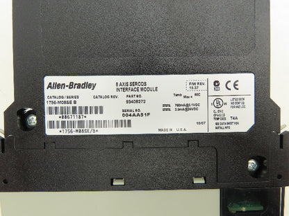 Allen Bradley 1756M08SE ControlLogix 8-Axis Sercos Interface Module Series B