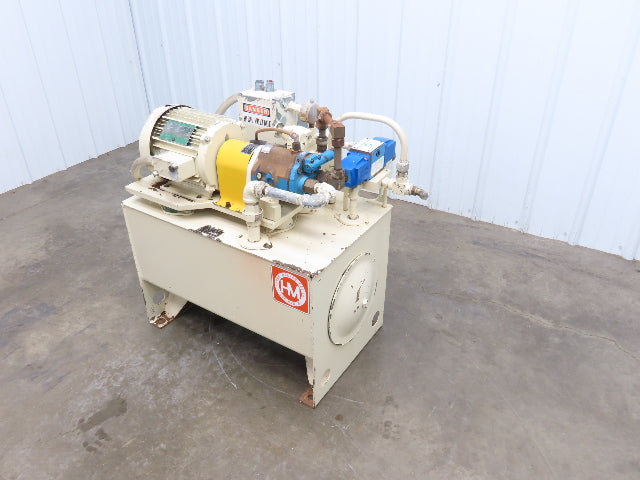 Hydro-Mechanical Vickers PVB6 Hydraulic Power Unit 25 Gal 6gpm 2000psi 5Hp 3PH