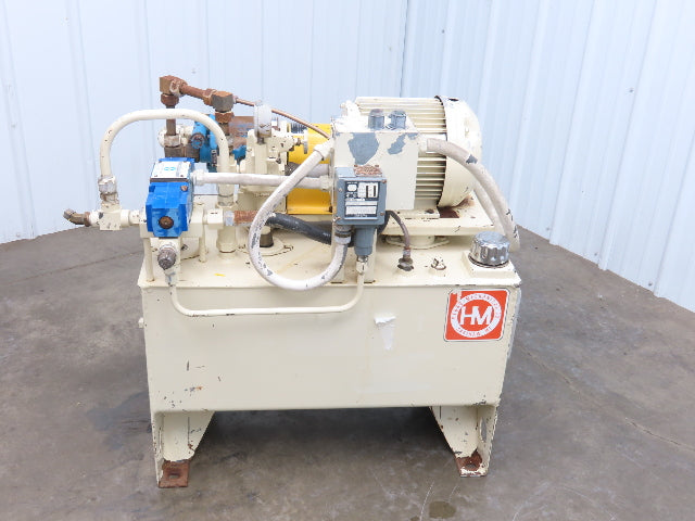 Hydro-Mechanical Vickers PVB6 Hydraulic Power Unit 25 Gal 6gpm 2000psi 5Hp 3PH