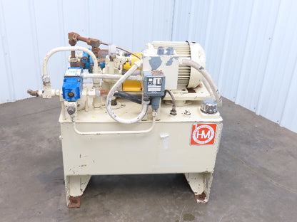 Hydro-Mechanical Vickers PVB6 Hydraulic Power Unit 25 Gal 6gpm 2000psi 5Hp 3PH