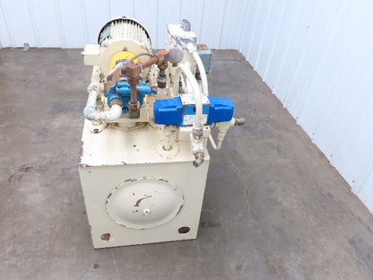 Hydro-Mechanical Vickers PVB6 Hydraulic Power Unit 25 Gal 6gpm 2000psi 5Hp 3PH