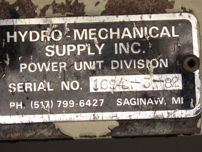 Hydro-Mechanical Vickers PVB6 Hydraulic Power Unit 25 Gal 6gpm 2000psi 5Hp 3PH
