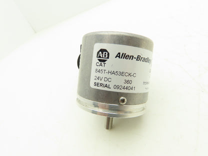 Allen Bradley 845T-HA53ECK-C Encoder Optical Incremental 24VDC 6mm Shaft 360PPR