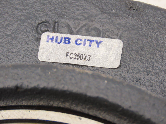 Hub City FC350X3 Flange Ball Bearing 3" Bore 4 Bolt Piloted Set Screw Lock