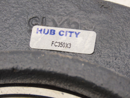 Hub City FC350X3 Flange Ball Bearing 3" Bore 4 Bolt Piloted Set Screw Lock