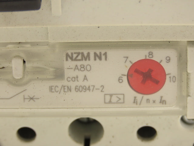 Moeller NZM N1-A80 Circuit Breaker 80A 3-Pole 690VAC 3PH Molded Case