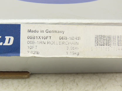 Renold 06B1 X 10FT .38 Inch Pitch Premier Standard Roller Chain 10Ft Length
