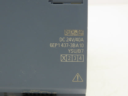 Siemens 6EP1437-3BA10 Power Supply DC 24V 40A 3PH 400-500V Input SITOP PSU300M