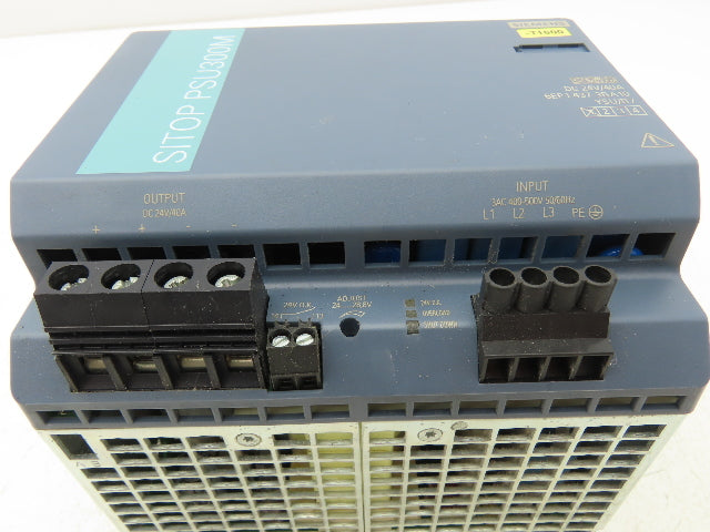 Siemens 6EP1437-3BA10 Power Supply DC 24V 40A 3PH 400-500V Input SITOP PSU300M