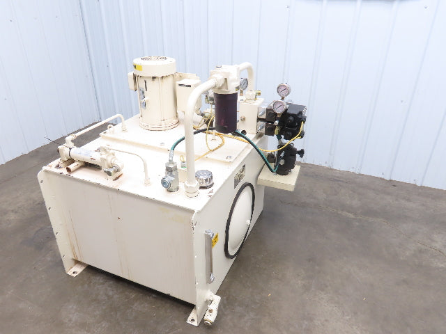 Parker V6X12027/10 Hydraulic Power Unit 1000PSI 7GPM 80 Gallon Tank 230/460V 3Ph