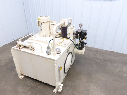 Parker V6X12027/10 Hydraulic Power Unit 1000PSI 7GPM 80 Gallon Tank 230/460V 3Ph