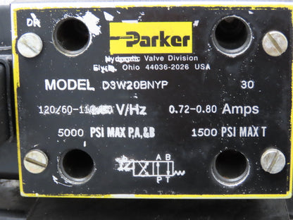 Parker V6X12027/10 Hydraulic Power Unit 1000PSI 7GPM 80 Gallon Tank 230/460V 3Ph