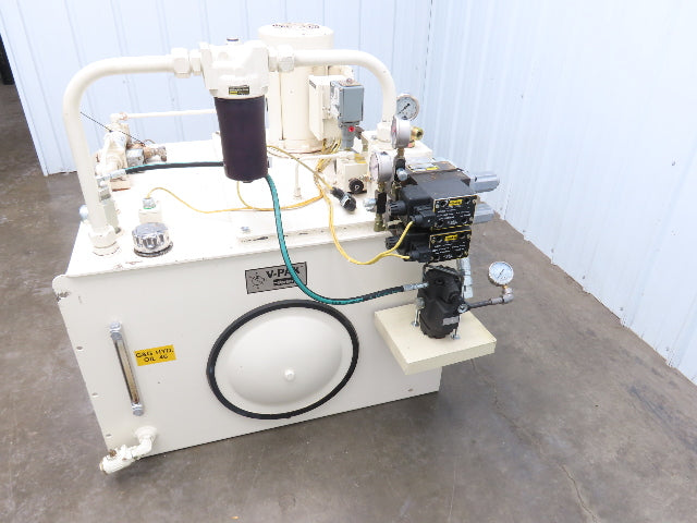 Parker V6X12027/10 Hydraulic Power Unit 1000PSI 7GPM 80 Gallon Tank 230/460V 3Ph