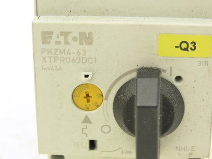 Moeller PKZM4-63 XTPR063DC1 Manual Motor Starter 63A 50Hp 600VAC 3Ph