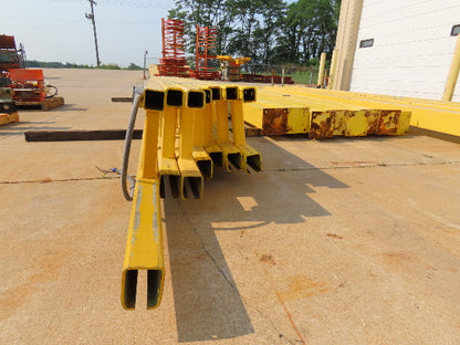 CraneVeyor 2 Ton Free Standing Bridge Crane 23' 8" Span 60' Runway 15' 4" HUB