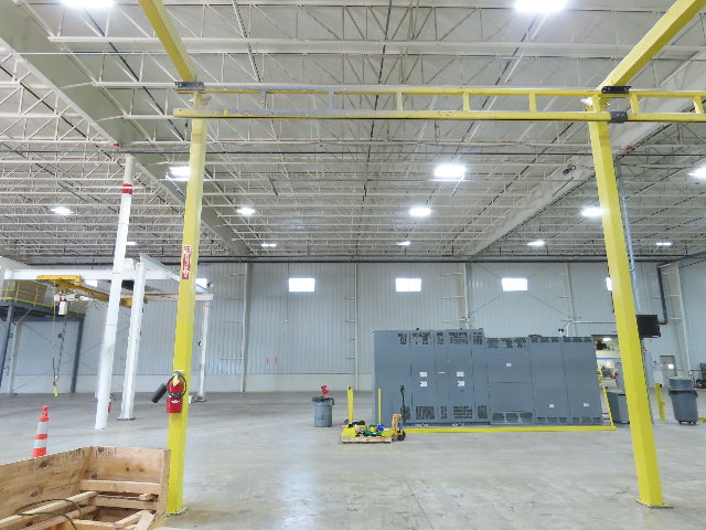 CraneVeyor 2 Ton Free Standing Bridge Crane 23' 8" Span 60' Runway 15' 4" HUB