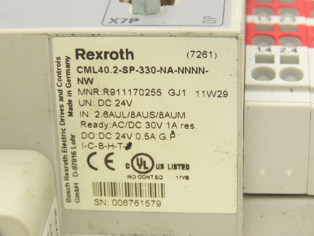 Bosch Rexroth Indramat CML40.2-SP-330-NA-NNNN-NW PLC CPU Control Module 24VDC