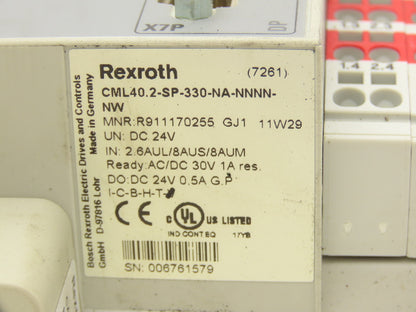 Bosch Rexroth Indramat CML40.2-SP-330-NA-NNNN-NW PLC CPU Control Module 24VDC
