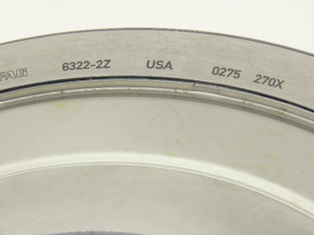 Fag 6322-2Z Deep Groove Ball Bearing Straight Bore 110mm ID 240mm OD 50mm W