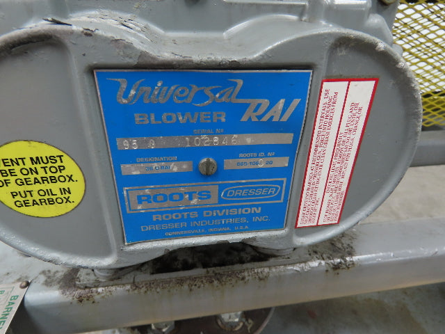 Universal RAI 36 U-RAI Roots 2" Vacuum Blower Positive Rotary Lobe 5Hp 230/460V