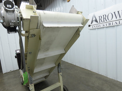 Plastic Process Portable Incline Conveyor 18"Cleated Belt 0-112FPM Variable 115V
