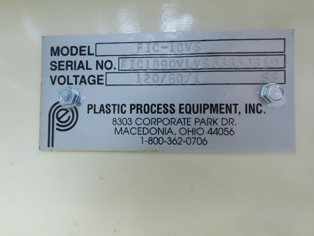 Plastic Process Portable Incline Conveyor 18"Cleated Belt 0-112FPM Variable 115V