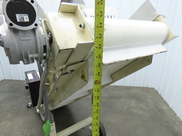 Plastic Process Portable Incline Conveyor 18"Cleated Belt 0-112FPM Variable 115V