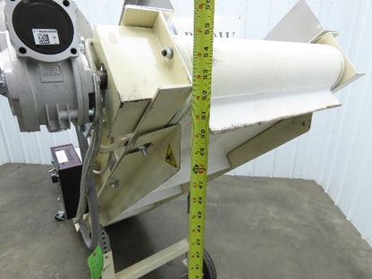 Plastic Process Portable Incline Conveyor 18"Cleated Belt 0-112FPM Variable 115V