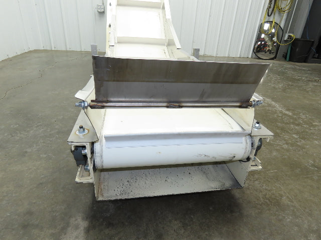 Plastic Process Portable Incline Conveyor 18"Cleated Belt 0-112FPM Variable 115V