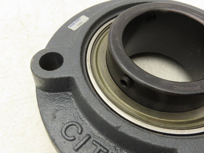 Hub City FC350X3 Piloted Flange Mount Ball Bearing 3" Bore Set Screw Locking