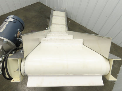 Plastic Process Portable Incline Conveyor 18"Cleated Belt 0-112FPM Variable 115V