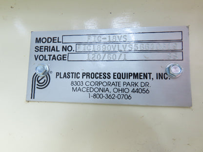 Plastic Process Portable Incline Conveyor 18"Cleated Belt 0-112FPM Variable 115V