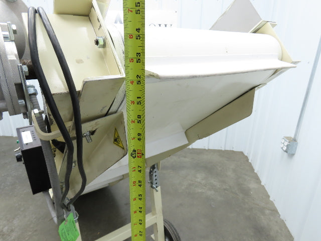 Plastic Process Portable Incline Conveyor 18"Cleated Belt 0-112FPM Variable 115V
